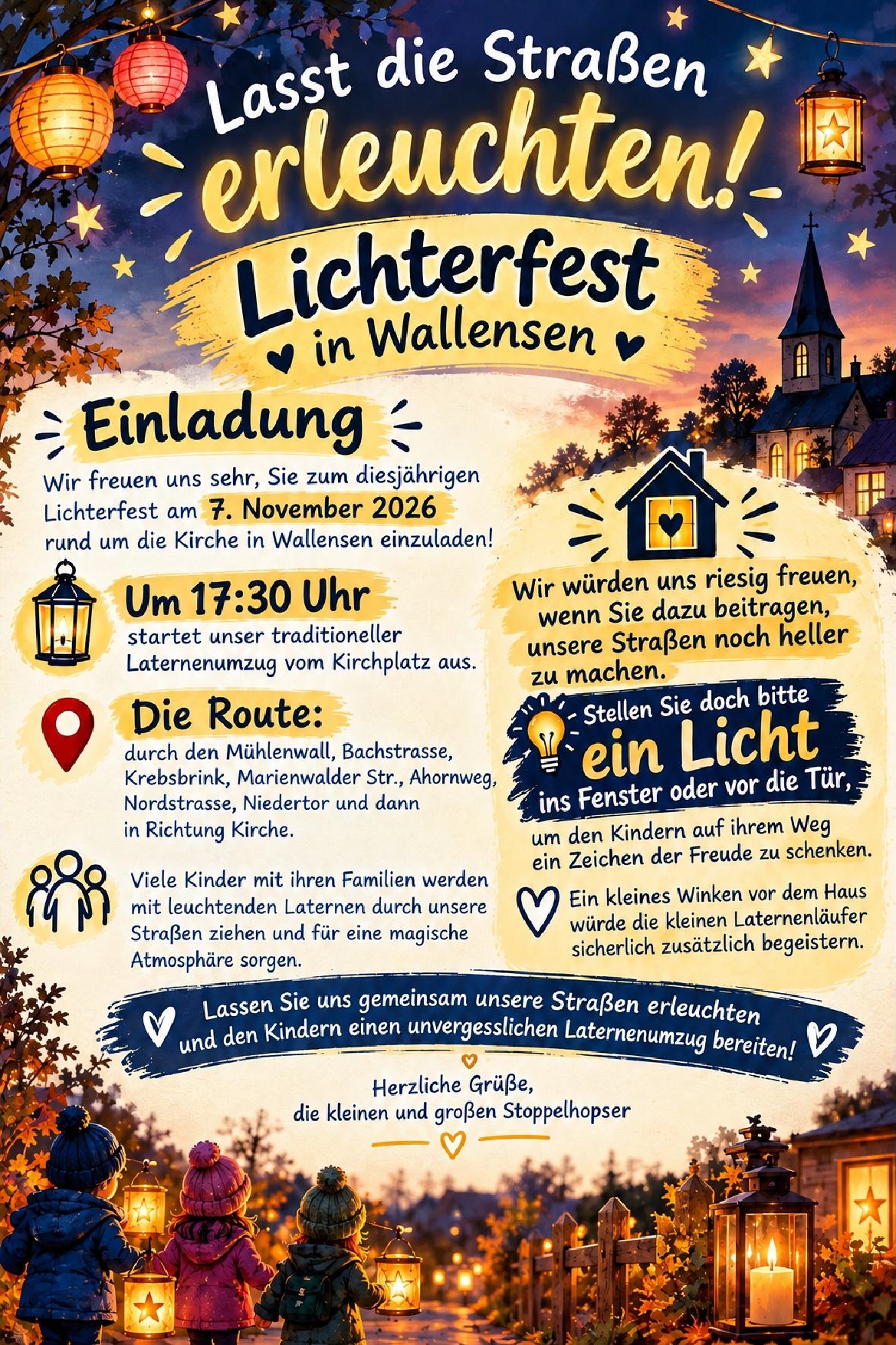 Lichterfest Einladung